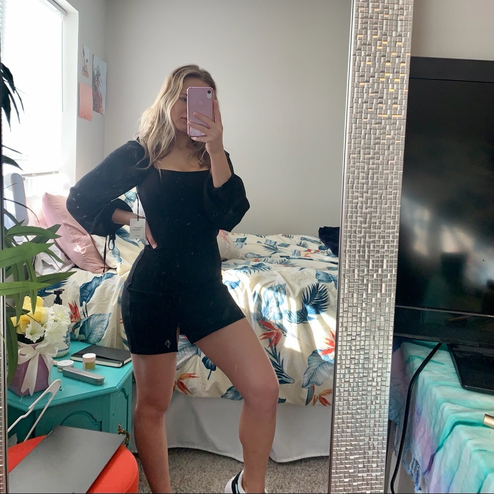 Little Black Chiffon Sleeve Dress 🖤